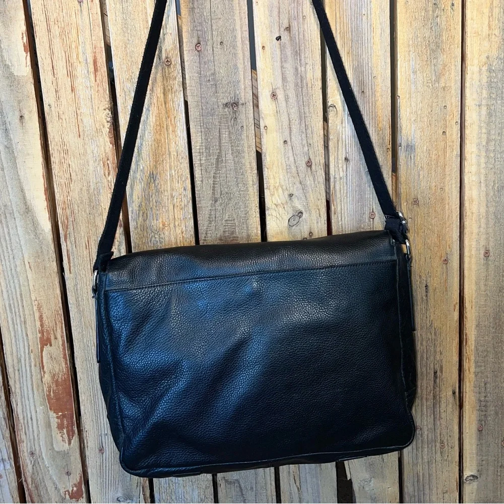 Banana Republic Black Leather Laptop bag